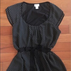 Black & White Polka Dot Top